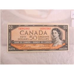 50 DOLLAR BILL VF 1954