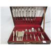 Image 2 : 48 PIECE RODGERS BROTHERS FLATWARE SET AMBASSADOR PATTERN AND CHEST