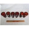 Image 2 : 6 RUBY RED GOBLET MADE IN FRANCE 6 INCH NO DAMAGE