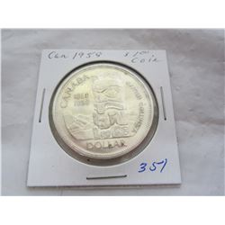 1958 CANADIAN SILVER DOLLAR