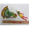Image 1 : LOT OF 2 TOYS MONKEY AND WIND UP PEACOCK