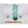 Image 1 : 1950'S BLUE MARTINI PITCHER AND 2 GLASSES NO DAMAGE