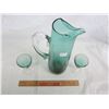 Image 2 : 1950'S BLUE MARTINI PITCHER AND 2 GLASSES NO DAMAGE