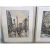 Image 2 : 2 EUROPEAN 1950'S FRAMED 14 X16 LITHOGRAPHS