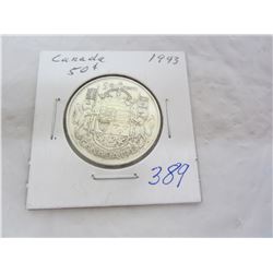 CANADIAN 1943 FIFTY CENT PIECE