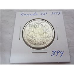 CANADIAN 1957 FIFTY CENT PIECE