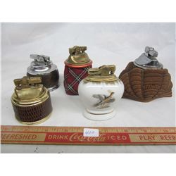 LOT OF 5 TABLE LIGHTERS