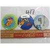 Image 1 : 3 PIN BACK BUTTONS ET AND GARFIELD