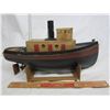 Image 3 : VINTAGE WOODEN TUG BOAT MODEL