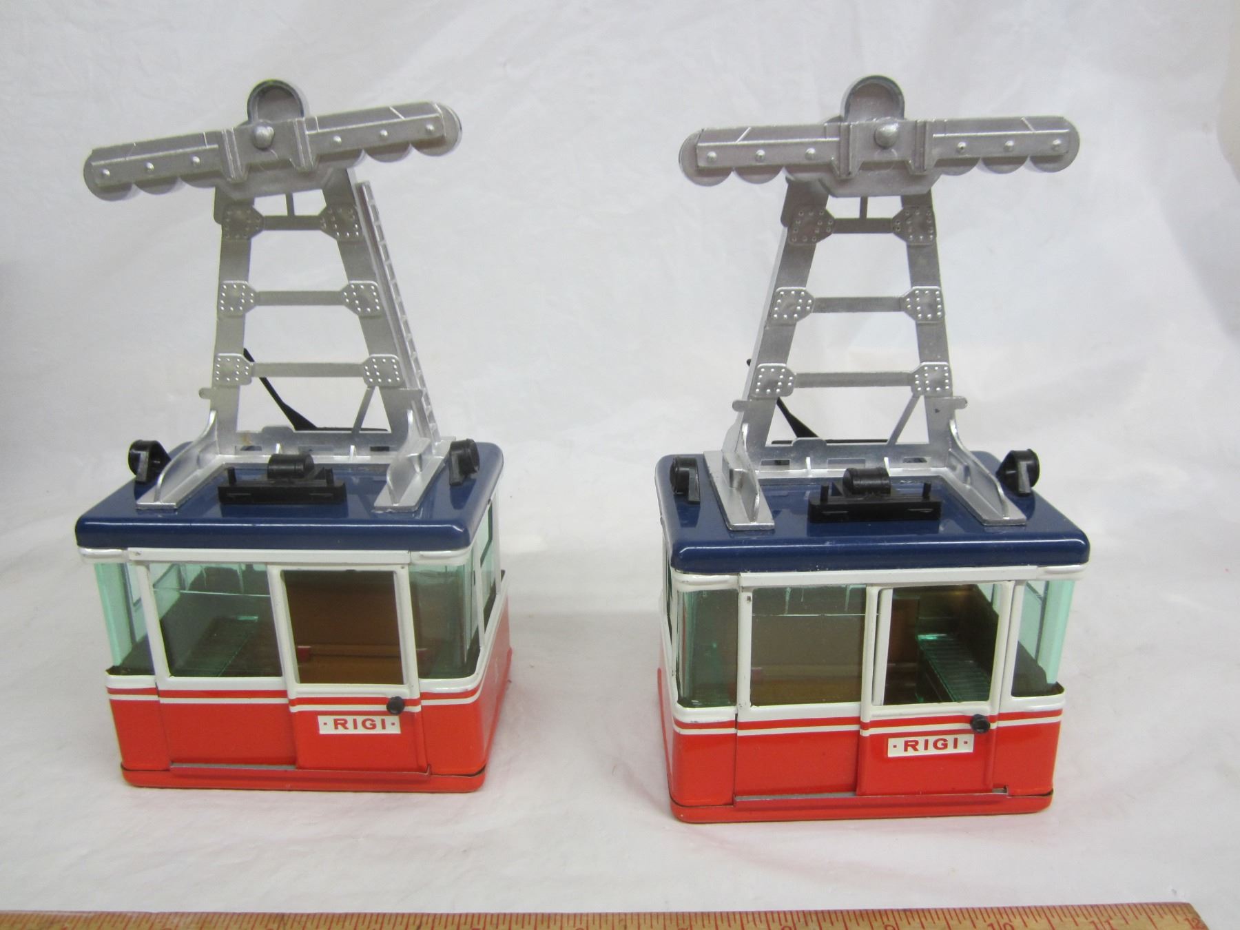 VINTAGE LEHMAN RIGI DUO CABLE CAR TOY WITH BOX