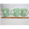 Image 1 : LOT OF 3 JADITE FIRE KING D HANDLED MUGS
