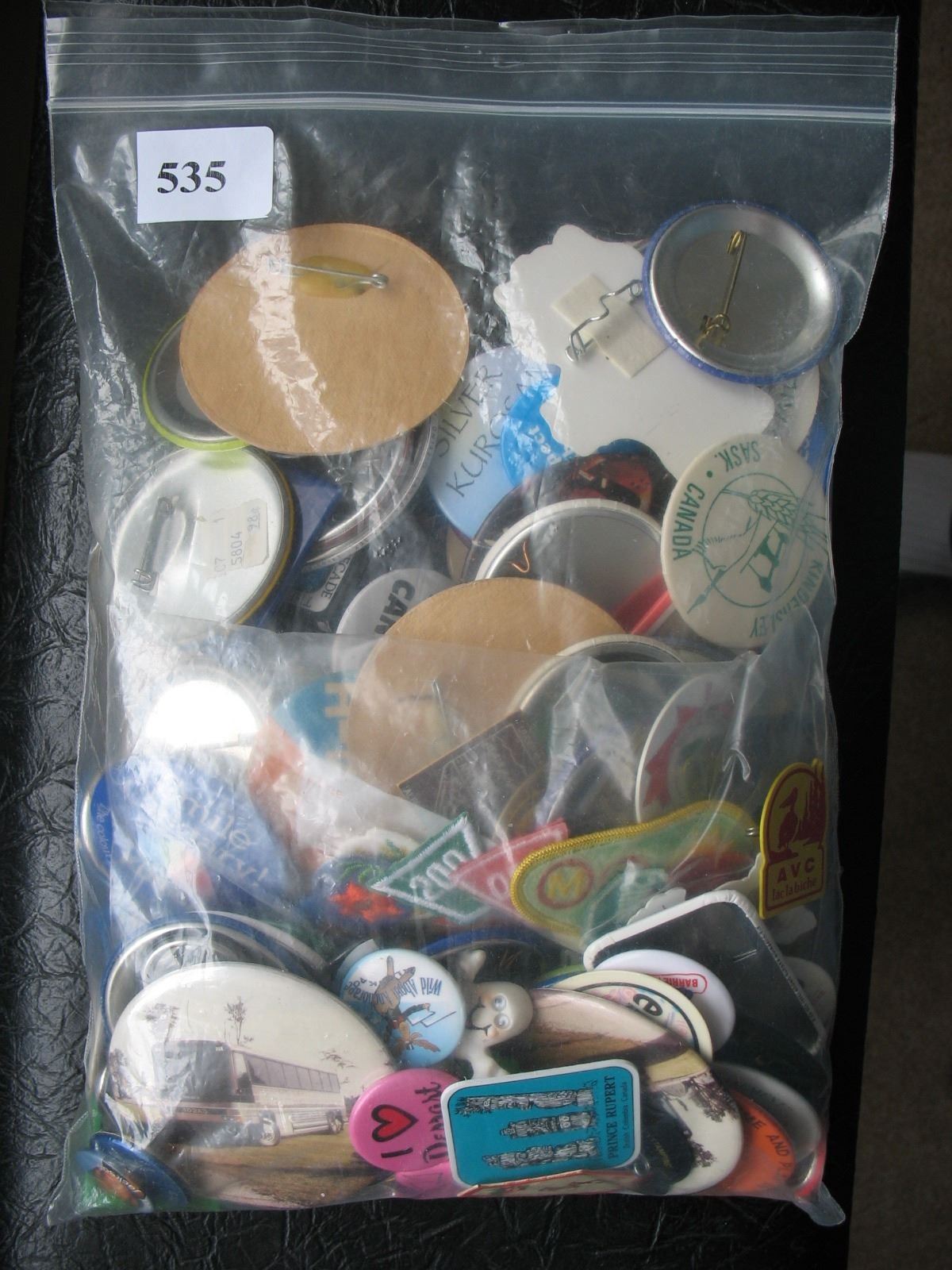 LARGE LOT OF PIN BACK BUTTONS