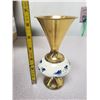 Image 4 : HAND PAINTED DELFTWARE SOLID BRASS AND COOPER VASE  NO 2280