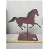 Image 1 : METAL HORSE ON STAND