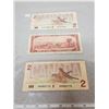 Image 2 : 3 $2.00 TWO DOLLAR BILLS, 2 X 1986, 1 1954