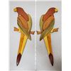 Image 1 : 2 WOODEN DECORATIVE PARROTS