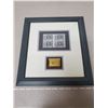 Image 1 : FRAMED STAMP WALL HANGING WITH $5.00 GOLD STAMP