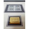 Image 2 : FRAMED STAMP WALL HANGING WITH $5.00 GOLD STAMP