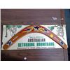 Image 1 : AUSTRALIAN RETURNING BOOMERAG, MADE IN AUSTRALIA (BOOMERANG AND ADVERTISEMENT)