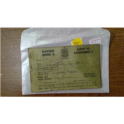 Canadian Ration Books CANADA RATION BOOK NO2 FROM WWII - Schmalz Auctions