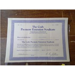 THE CODY PAYMORE EXTENSION SYNDICATE USED SHARES