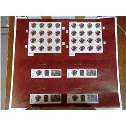 ART CANADA DAPHNE ODJIG UNCUT PRESS SHEET 2011 STAMPS