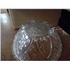 Image 3 : HEAVY PRESSED GLASS ROSE FOOTED SERVING/CENTERPIECE