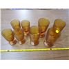 Image 1 : ORANGE OMBRE 70'S VINTAGE DRINKING GOBLETS - 4 LARGE 4 SMALL