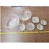 Image 1 : GLASSWARE INCLUDING 3 ASH TRAYS, 2 CANDLE HOLDERSM 2 GLASS BOWLS