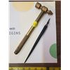 Image 1 : BRASS HAMMER AND ANTIQUE FOUNTAIN PEN