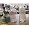 Image 2 : GREEN COAL OIL LAMP, PERFECT SEALER JAR CANADA, GLASS MILK BOTTLE