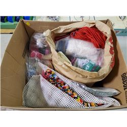 BOX OF CRAFTING SUPPLIES