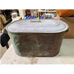 COPPER BOILER W/ GALVANIZED LID