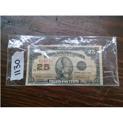 1923 25CENT SHINPLASTER