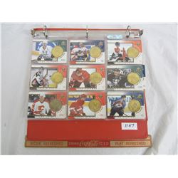 SET OF 30 PINNACLE MINT CARDS AND COINS