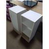 Image 1 : (2) White Shelves, (1) w/ Door - 12"x12"x31.5"