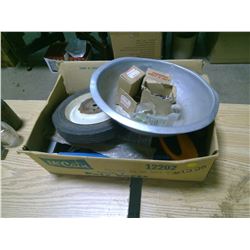 Box of Tools - Pipe Wrenches, Bolt Cutters, Hacksaw, Nuts and Bolts