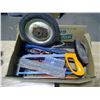 Image 3 : Box of Tools - Pipe Wrenches, Bolt Cutters, Hacksaw, Nuts and Bolts