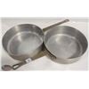 Image 1 : TWO  ALUMINUM 10" SAUTE PANS W/ NO LIDS
