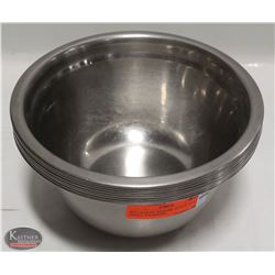 K41) BAILIFF SEIZURE: STACK OF 8 SMALL S/S MIXING