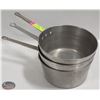 Image 1 : GROUP OF 3 LARGE 5.5QT ALUMINUM COOKING POTS