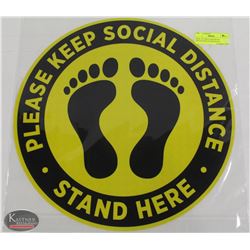 NEW 16" CIRCULAR SOCIAL DISTANCING FLOOR DECAL