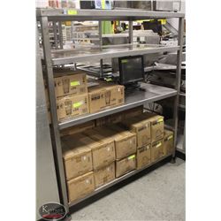 STAINLESS STEEL 4-TIER SHELVING UNIT