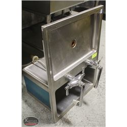 S/S COMBINATION SINK INSERT W/ DRAINPAN,2 FAUCETS