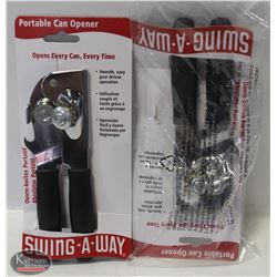 FOCUS PORTABLE BLACK CAN OPENER, SWING-A-WAY