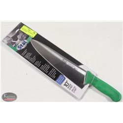 NEW WINCO 10" CHEF'S KNIFE W/ GREEN HANDLE
