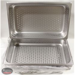 BOX OF 6 NEW FULL SIZE 4" DEEP PERFORATED