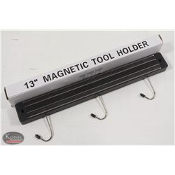 NEW 13" MAGNETIC TOOL HOLDER WITH 3 HOOKS