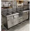 Image 8 : 4-BANK PITCO FRIALATOR DEEPFRYER LINE W/ MIDDLE