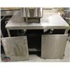 Image 1 : S/S STORAGE CABINET W/ 2 DOORS * MISSING LEG